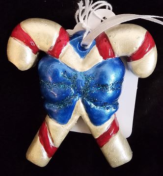 Candy Cane Ornament - Blue