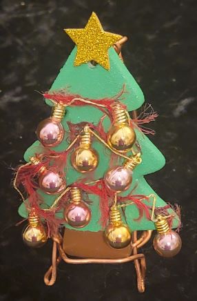 Christmas Tree Ornament with Metalic Balls