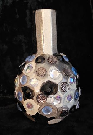 Vase Bejeweled - Back and Silver